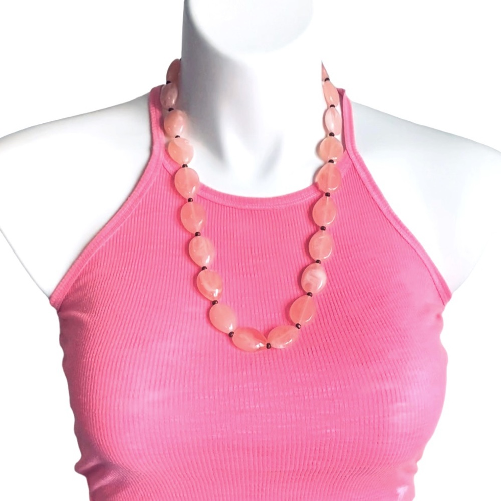 Peach Pastel Necklace W Extention